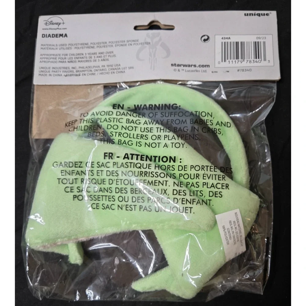 Star Wars Mandalorian The Child Headband Ears NEW Sealed